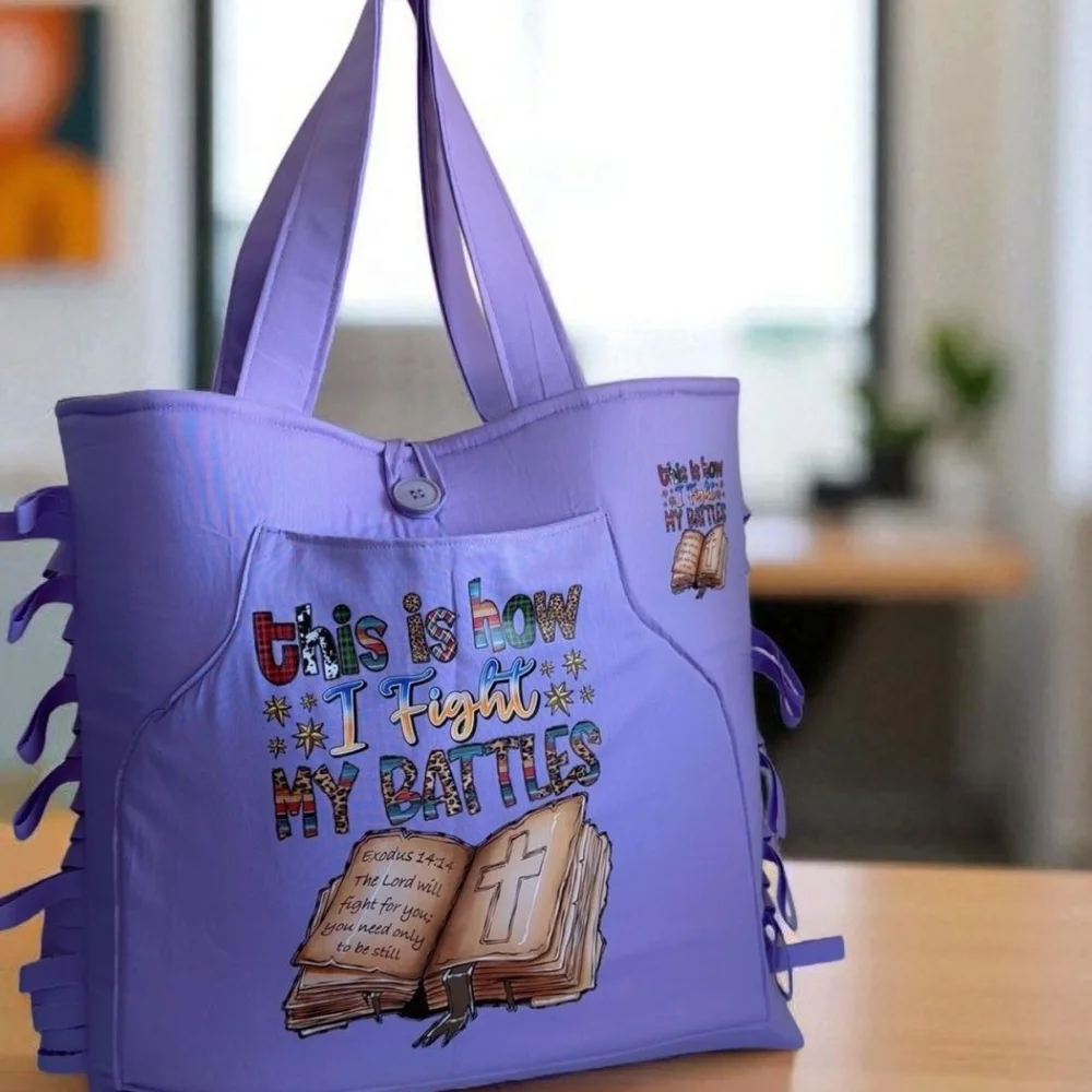 Vibrant Purple Artistic Tote Bag